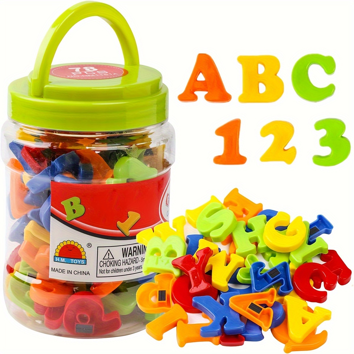 Kids Education Alphabet Numbers - 78 PCS Magnetic Letters Numbers Alphabet,