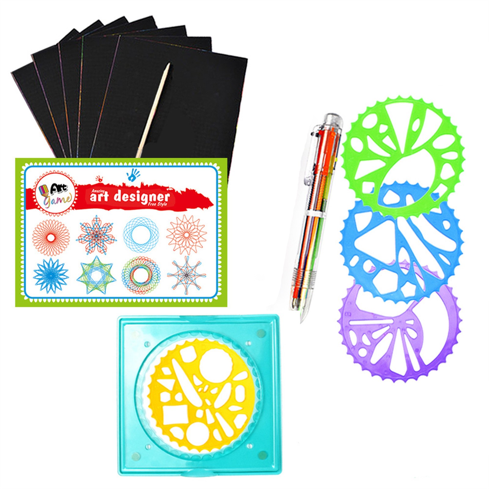 Colorful Spirograph Set Kids M - Kids Education Drawing recension och pris