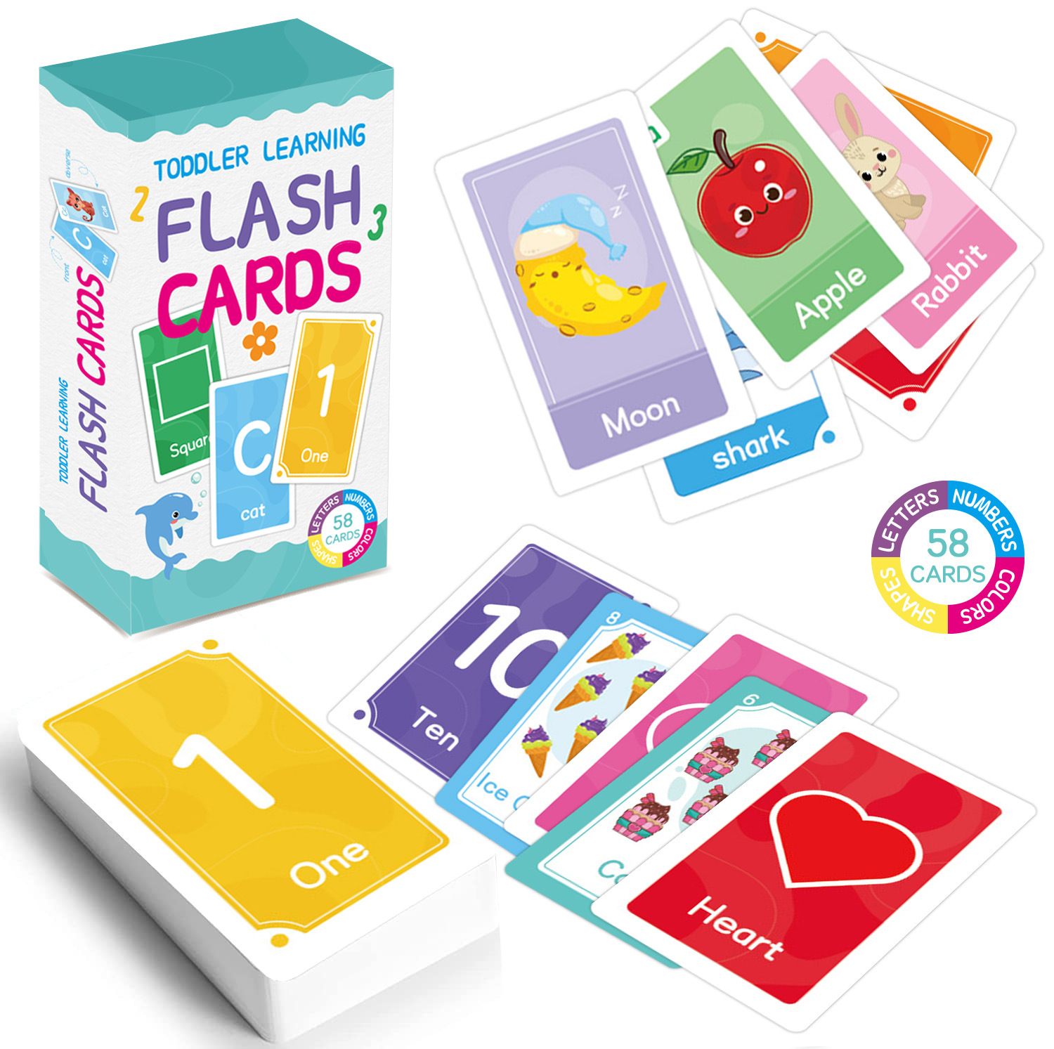 58 Pcs ABC Alphabet Flashcards - Kids Education Learning recension och pris