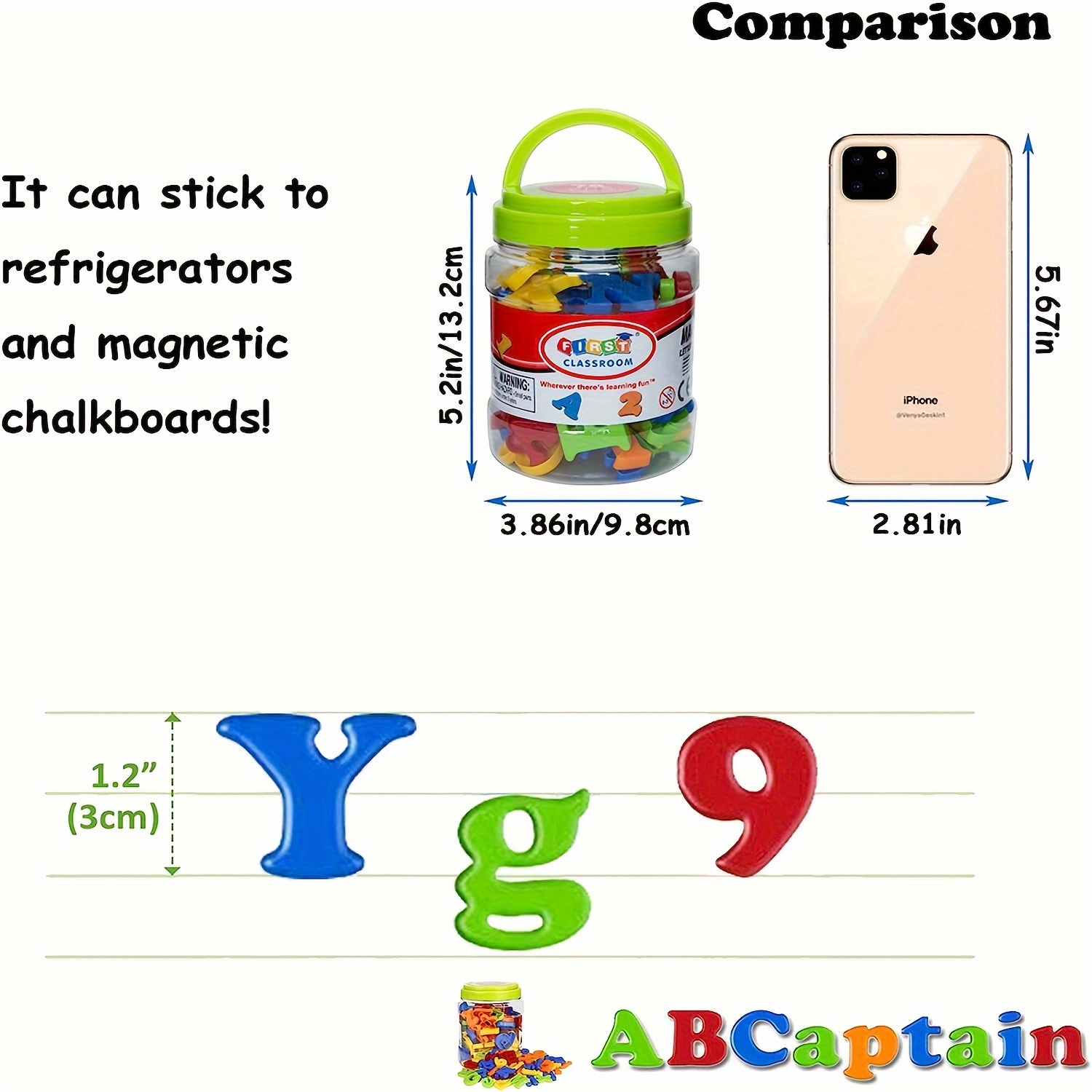 78 PCS Magnetic Letters Number - Kids Education Alphabet Numbers recension och pris