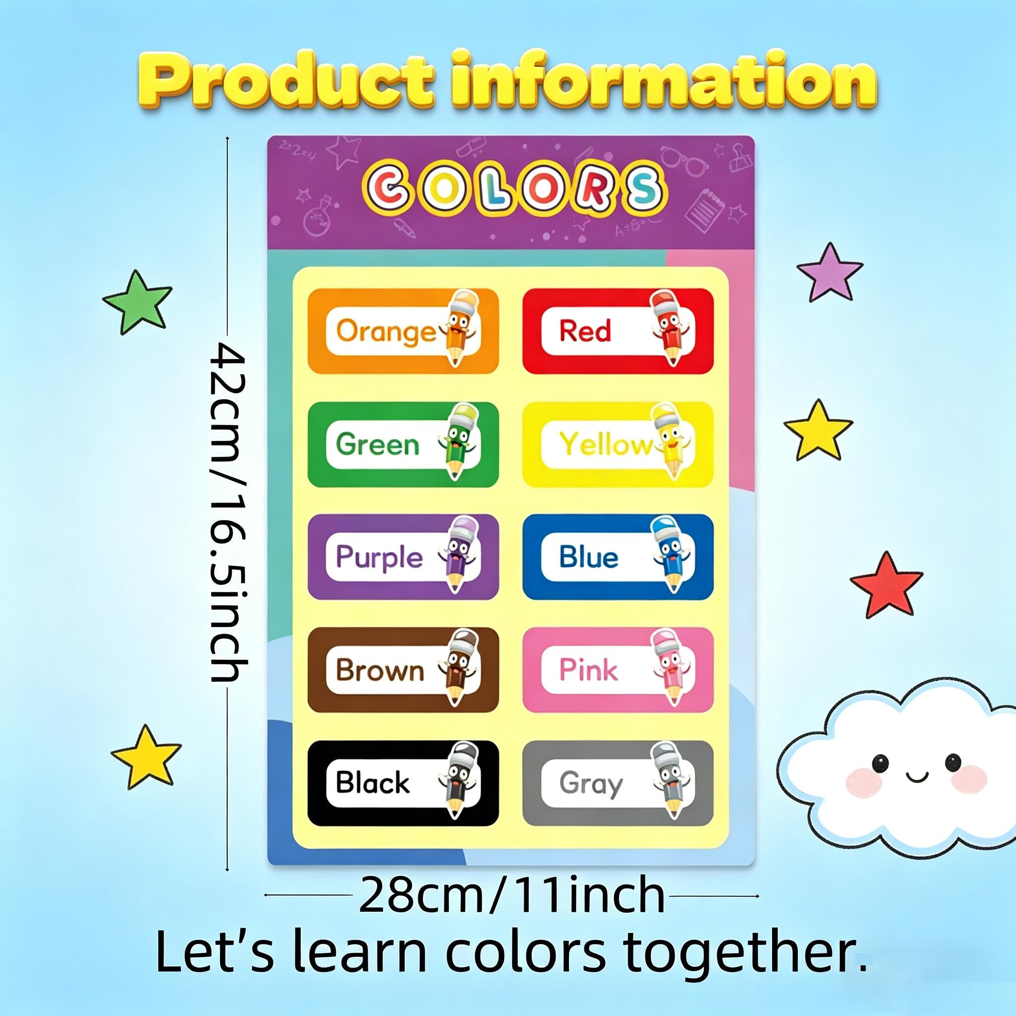 16 PCS Educational Posters for - Kids Educational Posters recension och pris
