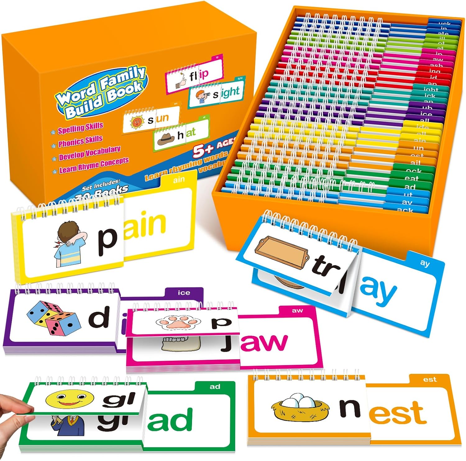 Phonics Flash Cards Word Famil - Phonics Card Game recension och pris