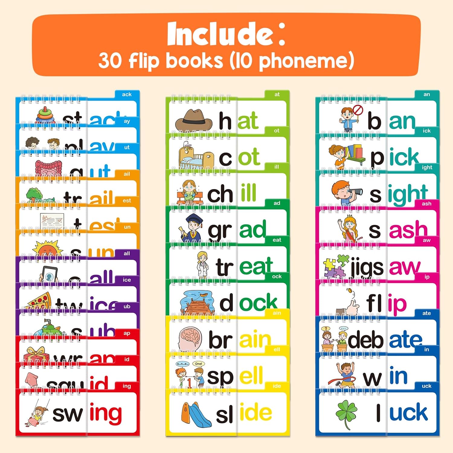Phonics Flash Cards Word Famil - Phonics Card Game recension och pris