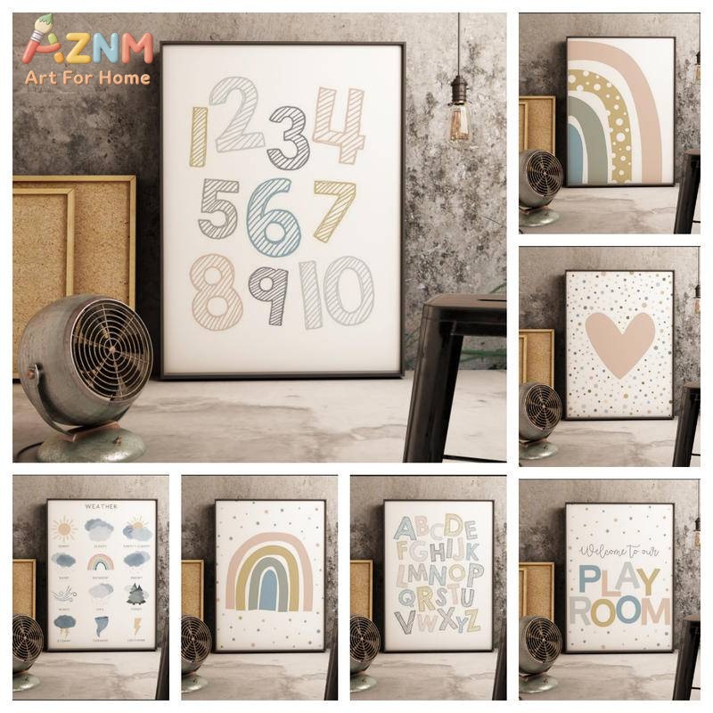 AZNM Boho Kids Educational Can - Kids Education Alphabet Numbers recension och pris