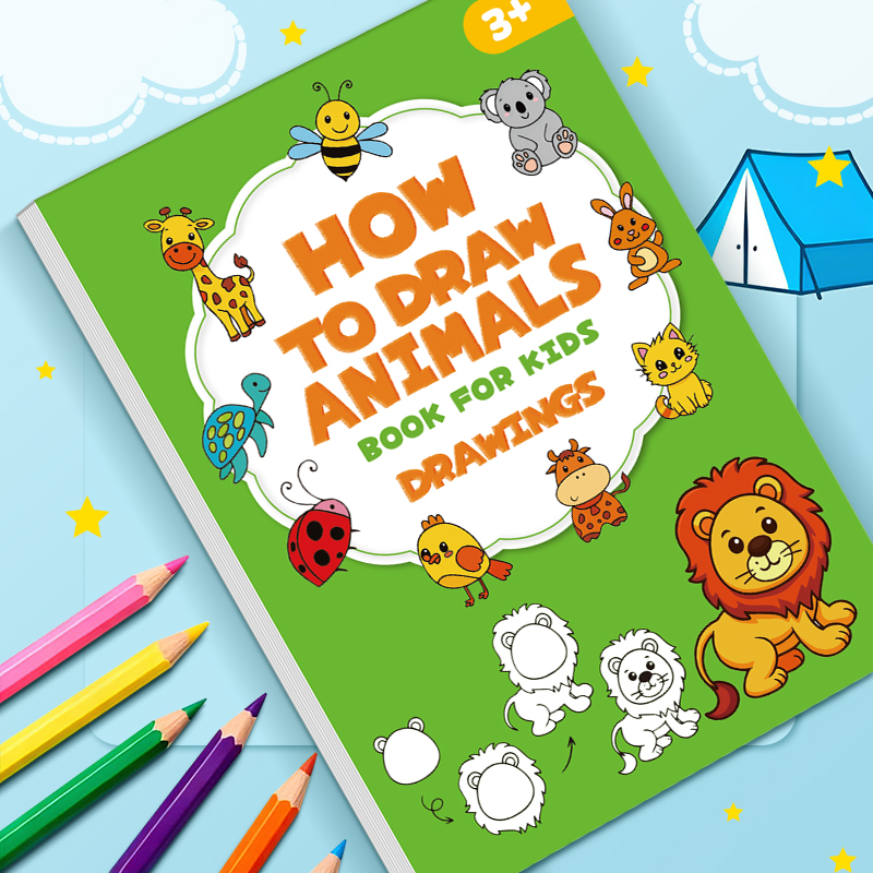 Kids Animal Drawing Book 32 Pa - Kids Education Drawing recension och pris