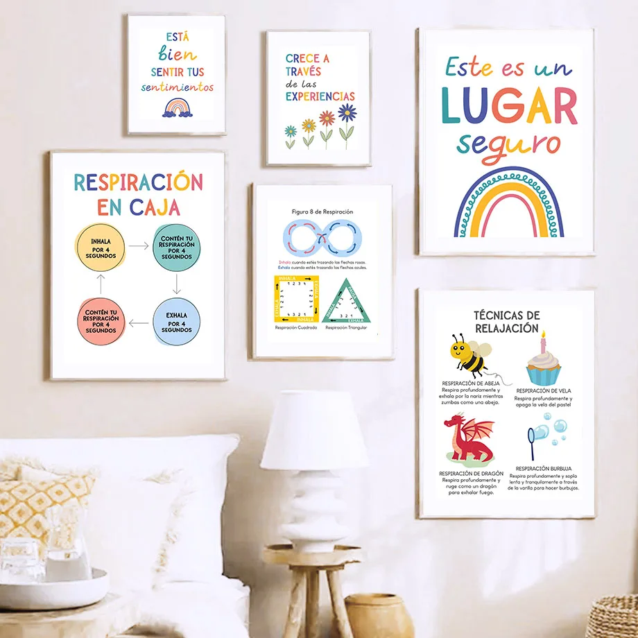 Spanish Education Motto Rainbo - Kids Educational Posters recension och pris