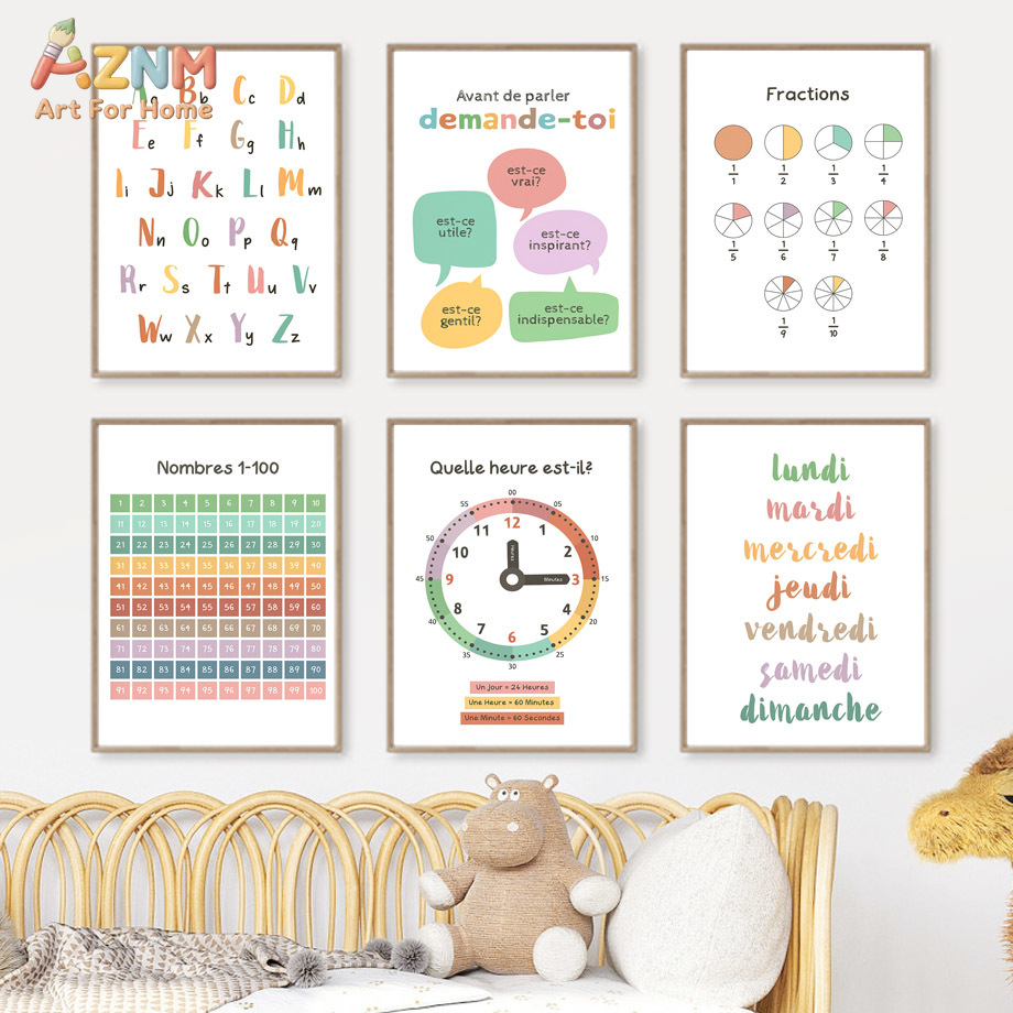 AZNM French Kids Educational C - Kids Education Alphabet Numbers recension och pris