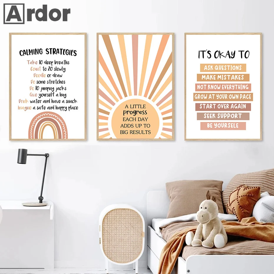 Alphabet Number Rainbow Poster - Kids Education Alphabet Numbers recension och pris