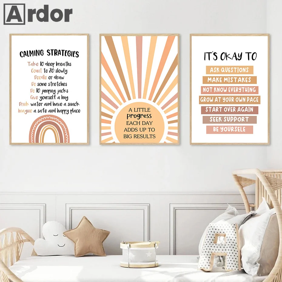 Alphabet Number Rainbow Poster - Kids Education Alphabet Numbers recension och pris
