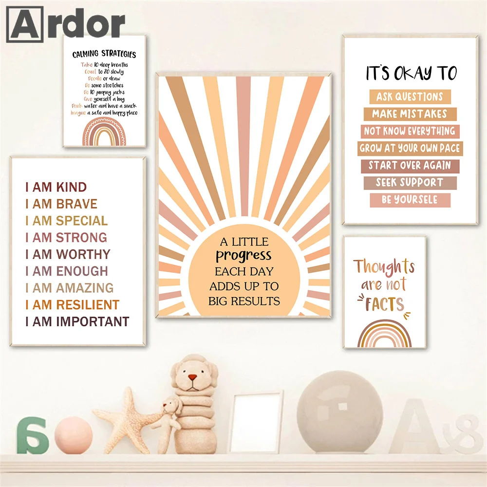 Alphabet Number Rainbow Poster - Kids Education Alphabet Numbers recension och pris