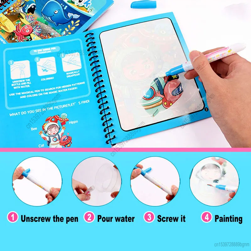 Cartoon Magic Water Painting C - Kids Education Drawing recension och pris