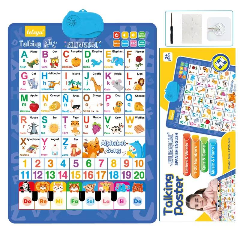 Kids' Bilingual English-Spanis - Kids Educational Posters recension och pris