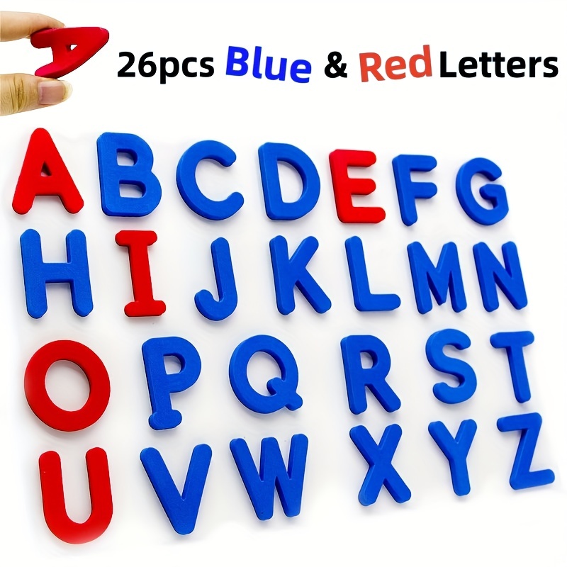 Red & Blue English Letter Magn - Kids Education Alphabet Numbers recension och pris