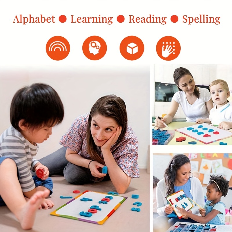 Red & Blue English Letter Magn - Kids Education Alphabet Numbers recension och pris
