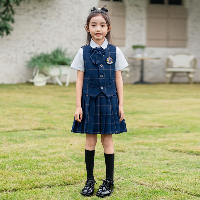 Kids British Plaid Vest Shirt  - Kids Education School recension och pris