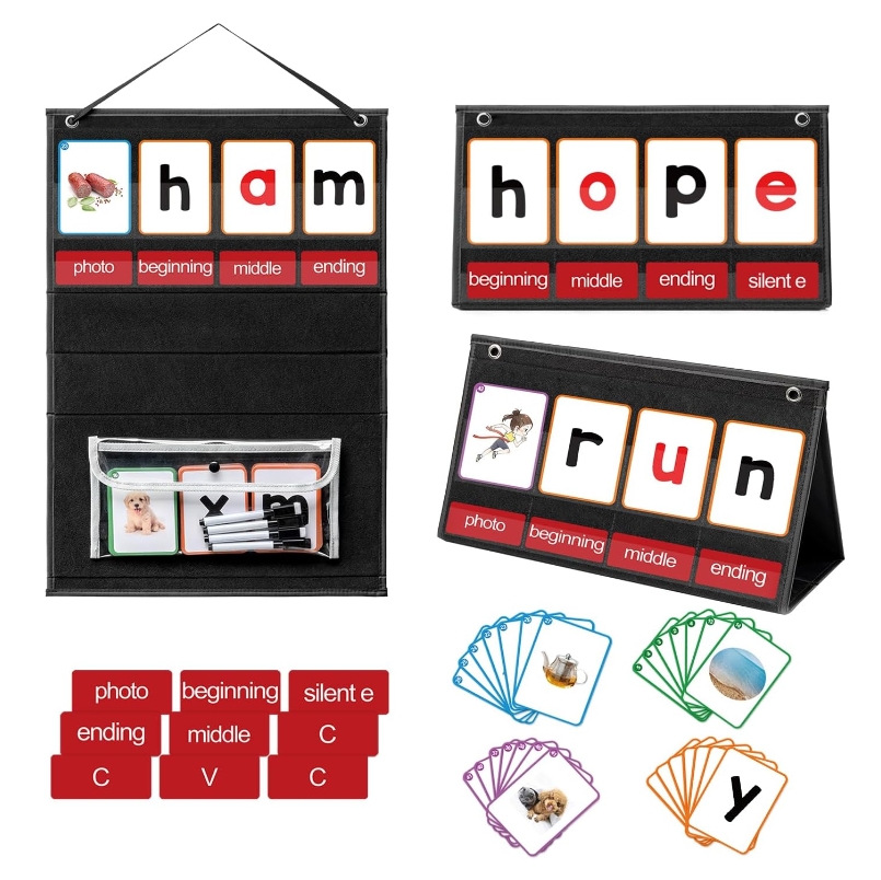 CVC Word Building Pocket Chart - Phonics Card Game recension och pris