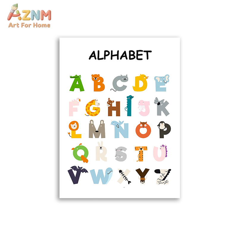 AZNM Educational Alphabet Numb - Kids Educational Posters recension och pris
