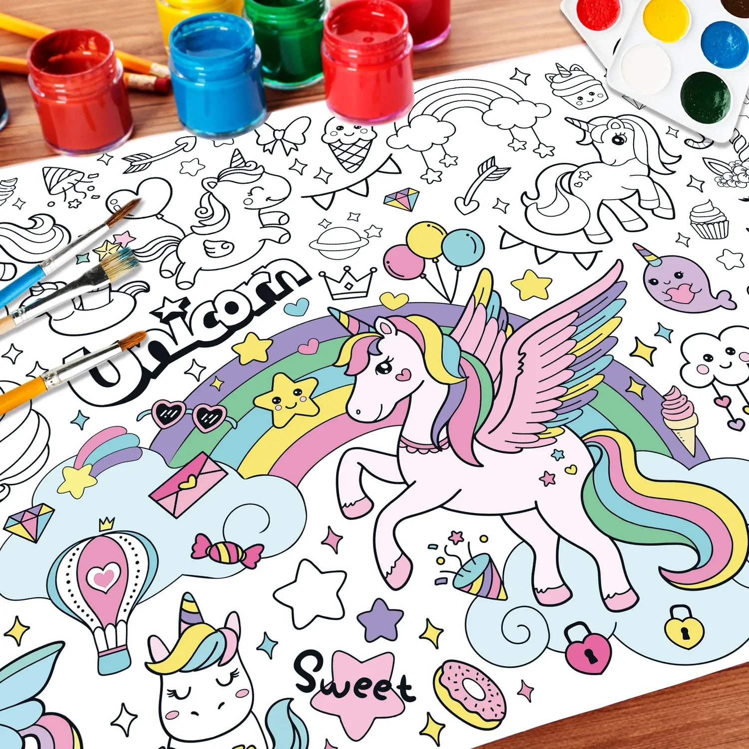 New Unicorn Coloring Books for - Kids Educational Posters recension och pris