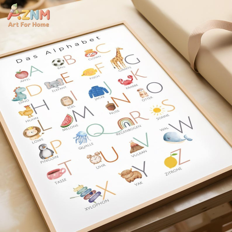 AZNM German Alphabet Numbers C - Kids Education Alphabet Numbers recension och pris