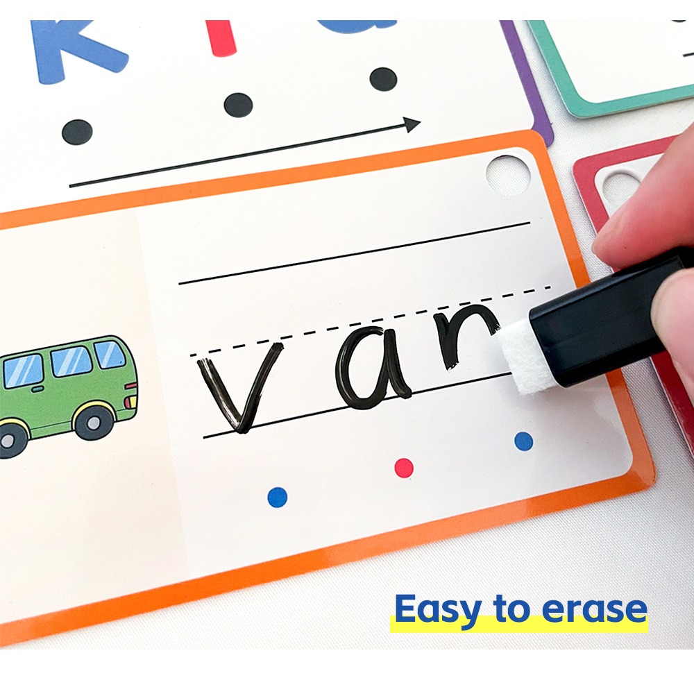 Dry Erase Handwriting Flash Ca - Phonics Card Game recension och pris