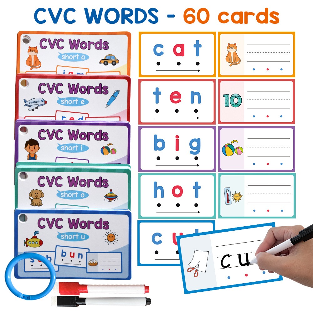 Dry Erase Handwriting Flash Ca - Phonics Card Game recension och pris