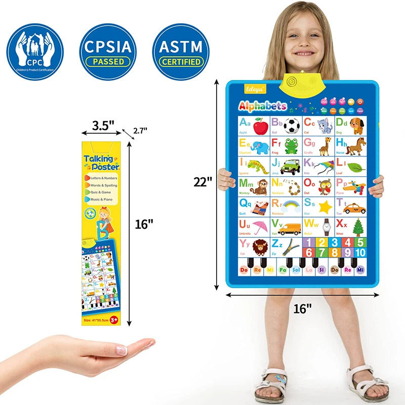 Electronic English Alphabet Wa - Kids Educational Posters recension och pris