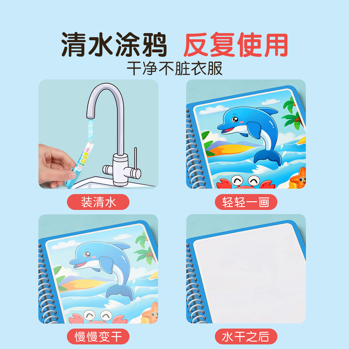 Magic Water Drawing Book for K - Kids Education Drawing recension och pris